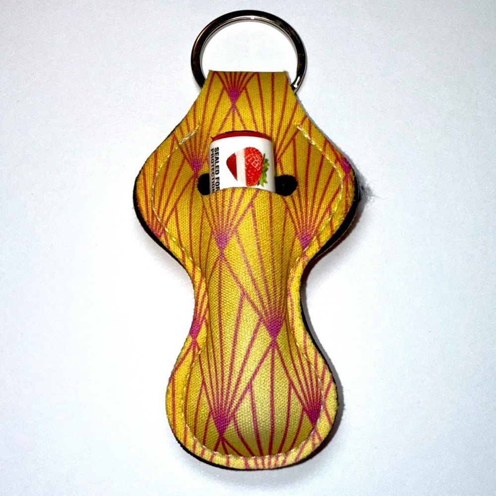NWOT-Colorful Lip Balm Holder Keychains (5) - Picture 3 of 7